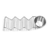 Taco Stand Stainless Steel 3 Grid V Shaped Glossy Taco Holder Rack for Kitchen Home with Sauce Cup
