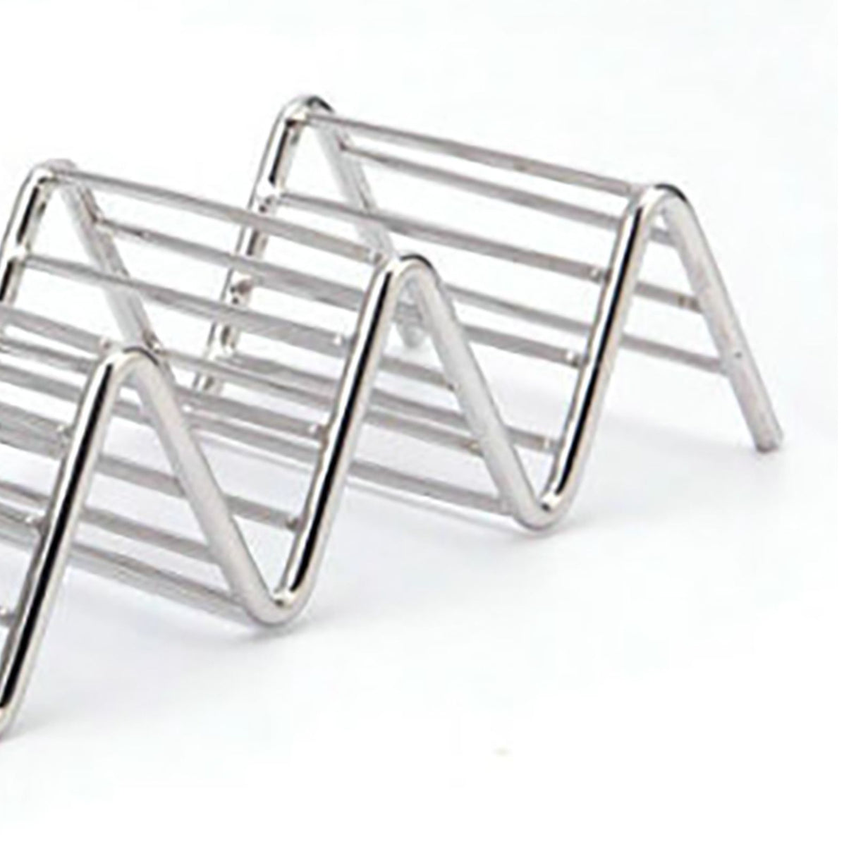 Taco Stand Stainless Steel 3 Grid V Shaped Glossy Taco Holder Rack for Kitchen Home with Sauce Cup