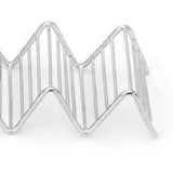 Taco Stand Stainless Steel 3 Grid V Shaped Glossy Taco Holder Rack for Kitchen Home with Sauce Cup - Low Angle