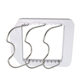 Pot Lid Organizer Plastic U Shaped Cooking Top Cover Storage Rack for Home Kitchen White