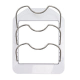 Pot Lid Organizer Plastic U Shaped Cooking Top Cover Storage Rack for Home Kitchen White - 45-Degree Angle