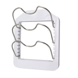 Pot Lid Organizer Plastic U Shaped Cooking Top Cover Storage Rack for Home Kitchen White - Rear View