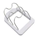 Pot Lid Organizer Plastic U Shaped Cooking Top Cover Storage Rack for Home Kitchen White