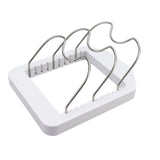 Pot Lid Organizer Plastic U Shaped Cooking Top Cover Storage Rack for Home Kitchen White - Extra Image
