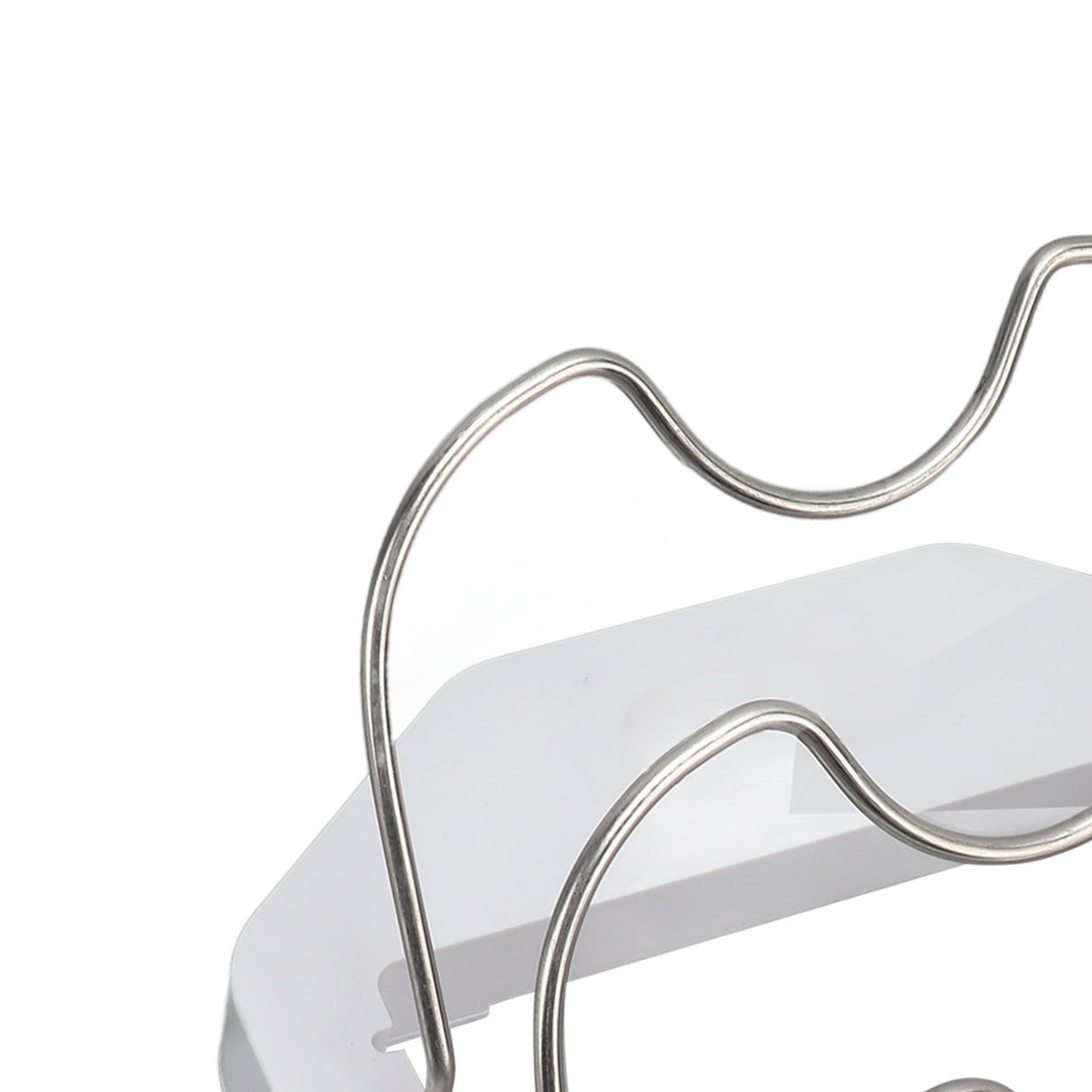 Pot Lid Organizer Plastic U Shaped Cooking Top Cover Storage Rack for Home Kitchen White