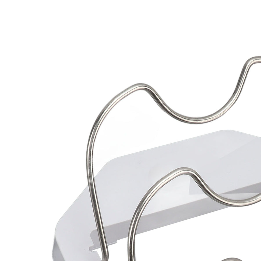 Pot Lid Organizer Plastic U Shaped Cooking Top Cover Storage Rack for Home Kitchen White