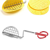 Taco Shell Tong with Long Handle Stainless Steel Taco Press For Making Homemade Taco Shells - Rear View