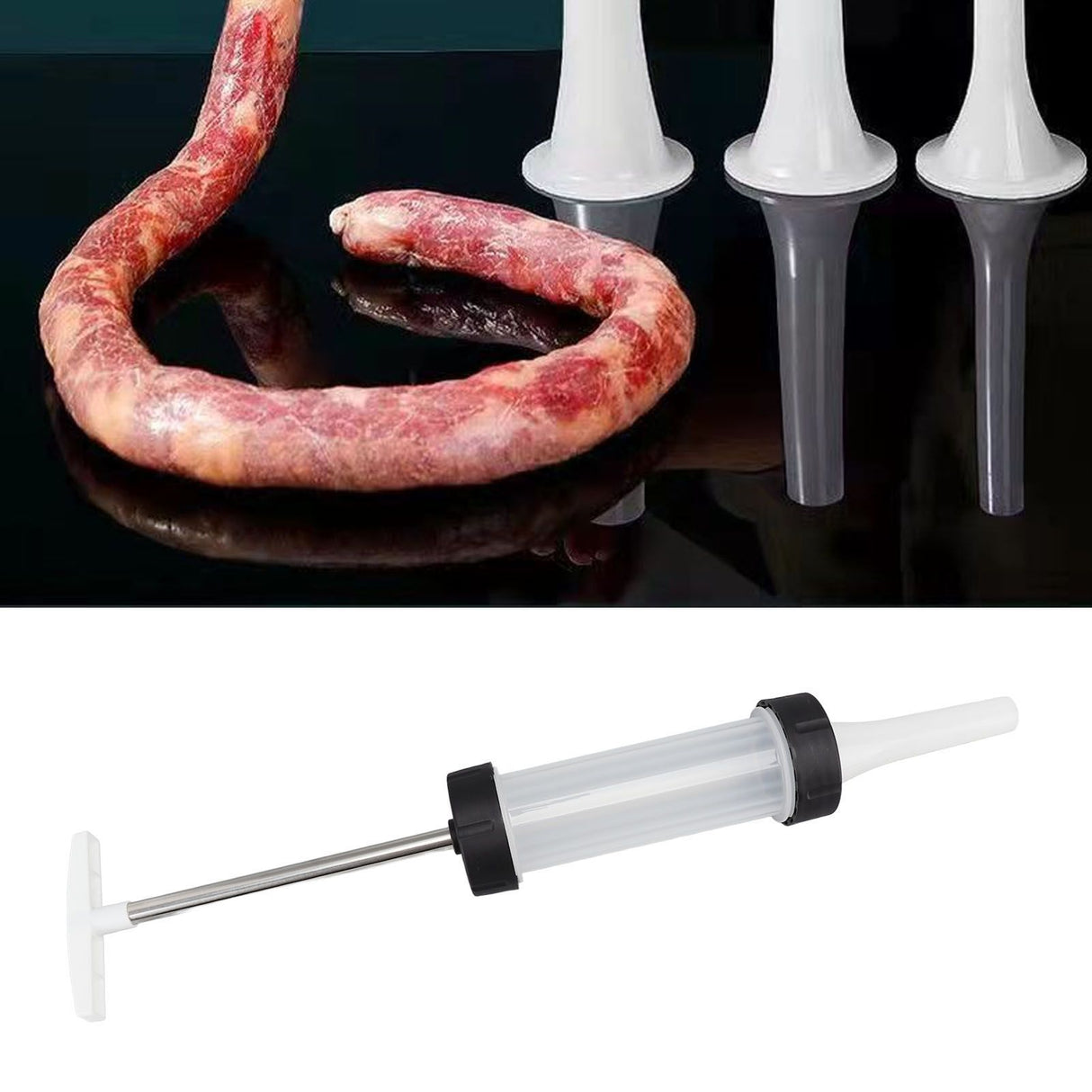 Sausage Maker Set with 6 Heads Sausage Meat Fillers Sausage Stuffer for Restaurant Cooking