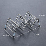 Stainless Steel V Shaped Taco Holder Corn Roll Spring Roll Taco Stand Home Pancake Food Rack 2‑3 Grids 6.3x13.5x4.5cm/2.5x5.3x1.8in - Extra Image