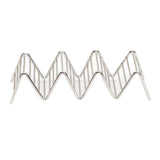 Stainless Steel V Shaped Taco Holder Corn Roll Spring Roll Taco Stand Home Pancake Food Rack 3‑4 Grids 6.3x18.5x4.5cm/2.5x7.3x1.8in