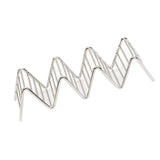 Stainless Steel V Shaped Taco Holder Corn Roll Spring Roll Taco Stand Home Pancake Food Rack 3‑4 Grids 6.3x18.5x4.5cm/2.5x7.3x1.8in - Front View