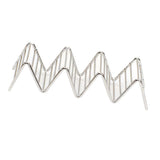Stainless Steel V Shaped Taco Holder Corn Roll Spring Roll Taco Stand Home Pancake Food Rack 3‑4 Grids 6.3x18.5x4.5cm/2.5x7.3x1.8in - Side View