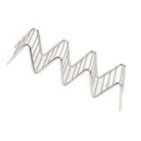 Stainless Steel V Shaped Taco Holder Corn Roll Spring Roll Taco Stand Home Pancake Food Rack 3‑4 Grids 6.3x18.5x4.5cm/2.5x7.3x1.8in