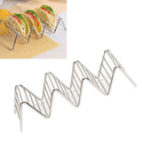 Stainless Steel V Shaped Taco Holder Corn Roll Spring Roll Taco Stand Home Pancake Food Rack 3‑4 Grids 6.3x18.5x4.5cm/2.5x7.3x1.8in