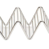 Stainless Steel V Shaped Taco Holder Corn Roll Spring Roll Taco Stand Home Pancake Food Rack 3‑4 Grids 6.3x18.5x4.5cm/2.5x7.3x1.8in - Low Angle