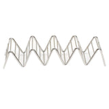 Stainless Steel V Shaped Taco Holder Corn Roll Spring Roll Taco Stand Home Pancake Food Rack 4‑5 Grids 6.3x22.5x4.5cm/2.5x8.9x1.8in