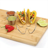 Taco Holder U Shaped Taco Rack Stainless Steel Taco Shell Stand Up Holder for Baking Party Gathering 2 Grid - Extra Image