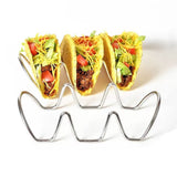 Taco Holder U Shaped Taco Rack Stainless Steel Taco Shell Stand Up Holder for Baking Party Gathering 3 Grid