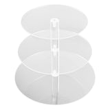 Cupcake Stand Multi Round Tiers Transparent Acrylic High Stability Cupcake Tower for Display Serving Party 3 Tier