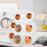 Cupcake Stand Multi Round Tiers Transparent Acrylic High Stability Cupcake Tower for Display Serving Party 3 Tier