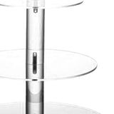 Cupcake Stand Multi Round Tiers Transparent Acrylic High Stability Cupcake Tower for Display Serving Party 3 Tier