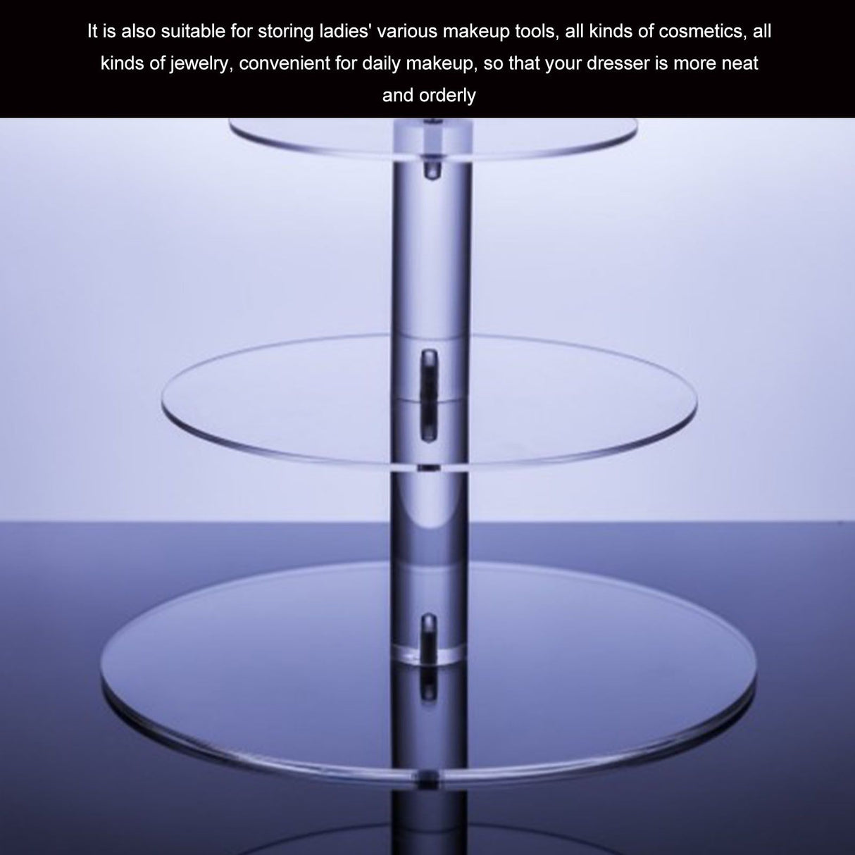Cupcake Stand Multi Round Tiers Transparent Acrylic High Stability Cupcake Tower for Display Serving Party 3 Tier