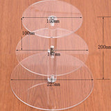Cupcake Stand Multi Round Tiers Transparent Acrylic High Stability Cupcake Tower for Display Serving Party 3 Tier