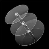 Cupcake Stand Multi Round Tiers Transparent Acrylic High Stability Cupcake Tower for Display Serving Party 3 Tier