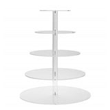 Cupcake Stand Multi Round Tiers Transparent Acrylic High Stability Cupcake Tower for Display Serving Party 5 Tier
