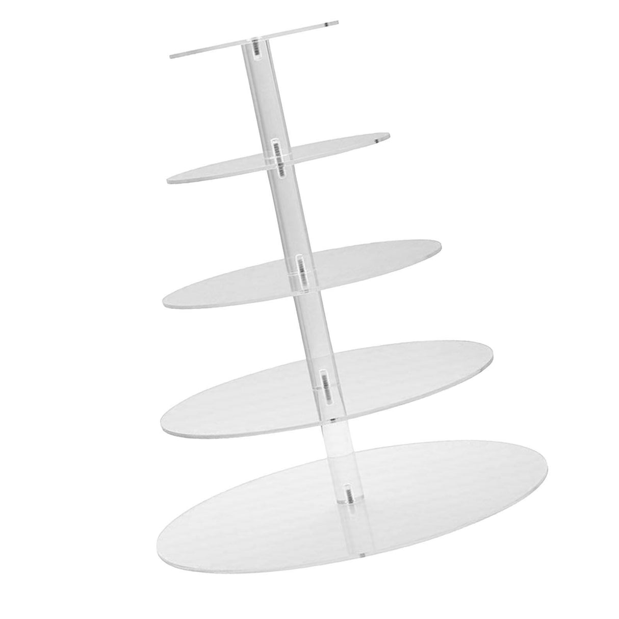 Cupcake Stand Multi Round Tiers Transparent Acrylic High Stability Cupcake Tower for Display Serving Party 5 Tier