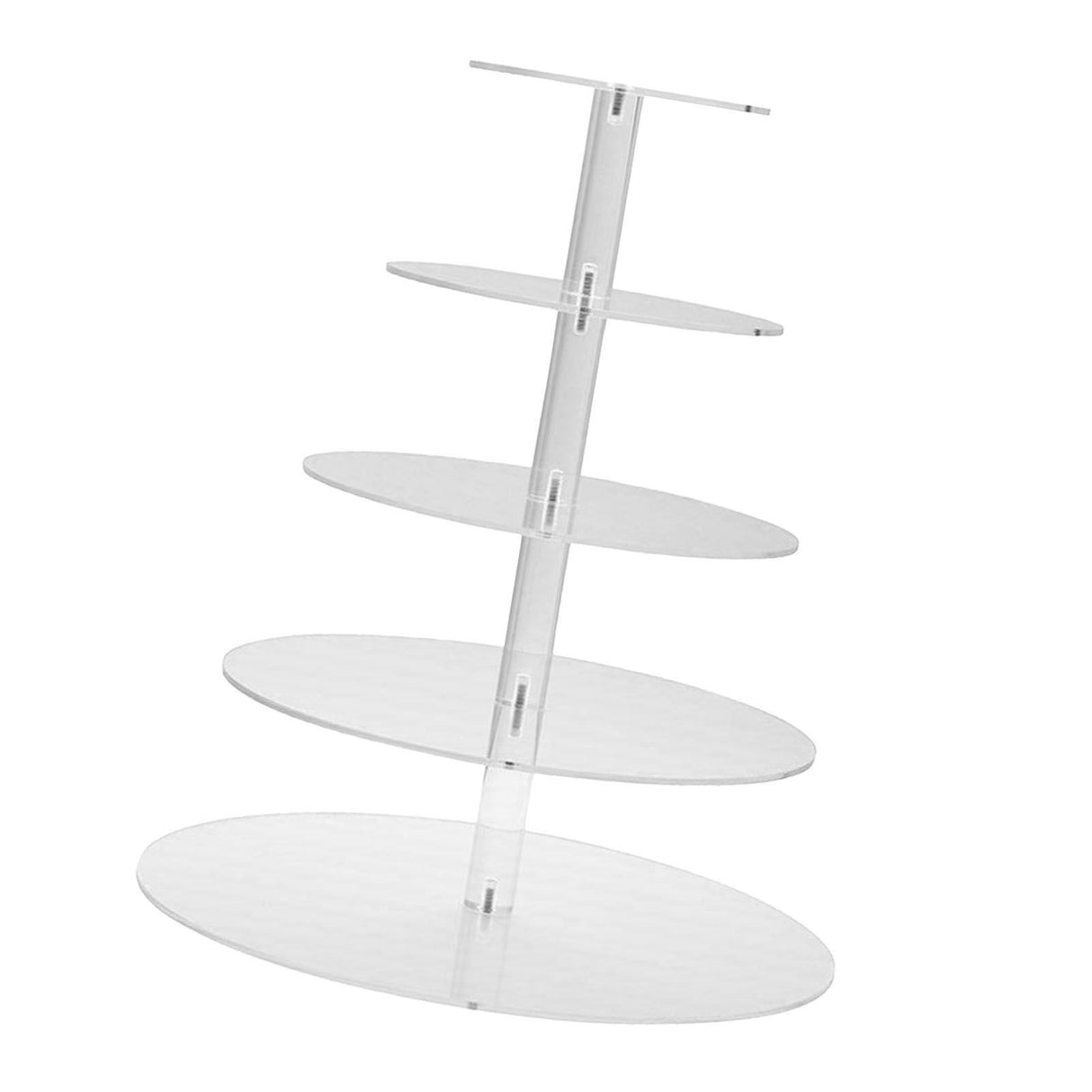 Cupcake Stand Multi Round Tiers Transparent Acrylic High Stability Cupcake Tower for Display Serving Party 5 Tier