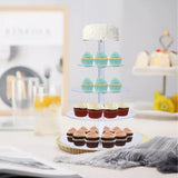 Cupcake Stand Multi Round Tiers Transparent Acrylic High Stability Cupcake Tower for Display Serving Party 5 Tier - 45-Degree Angle