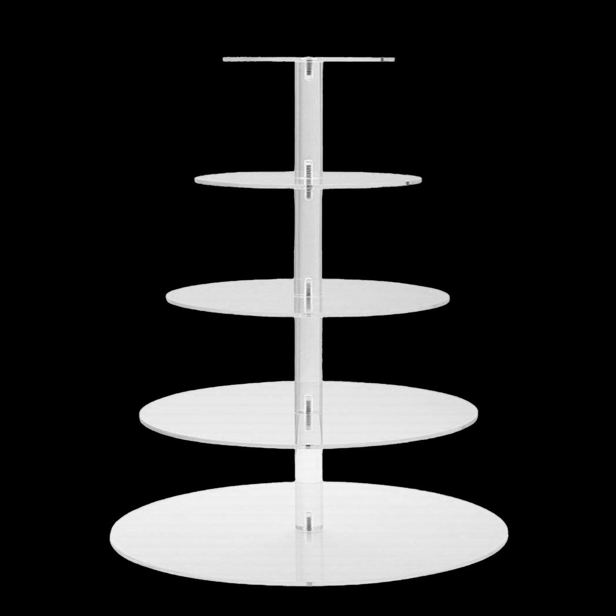 Cupcake Stand Multi Round Tiers Transparent Acrylic High Stability Cupcake Tower for Display Serving Party 5 Tier