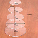 Cupcake Stand Multi Round Tiers Transparent Acrylic High Stability Cupcake Tower for Display Serving Party 5 Tier - Extra Image