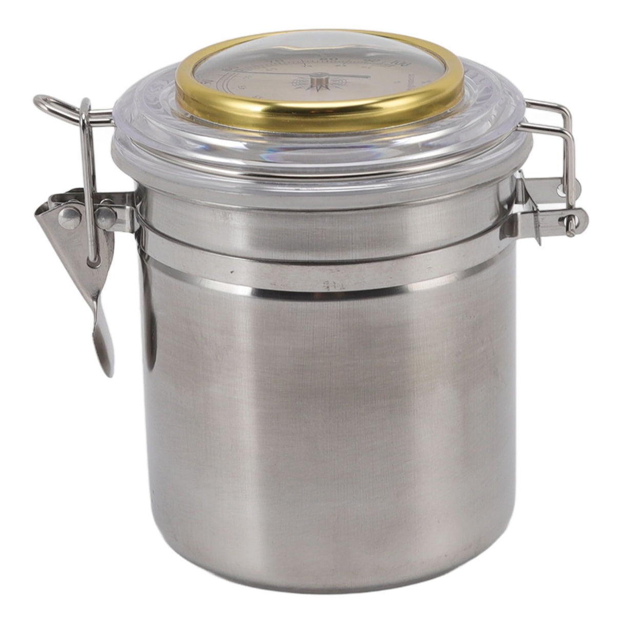 Cigar Jar Stainless Steel Silicone Ring with Hygrometer Waterproof Sealed Storage Jar for Home 96mmx129mm/3.8x5.1in