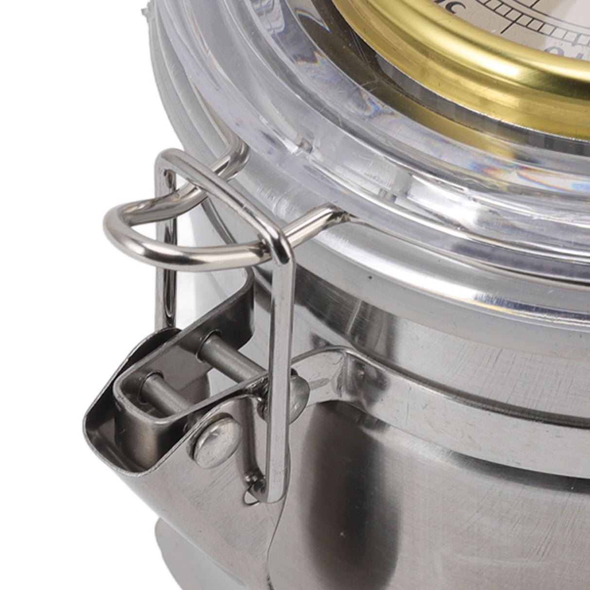 Cigar Jar Stainless Steel Silicone Ring with Hygrometer Waterproof Sealed Storage Jar for Home 96mmx129mm/3.8x5.1in