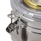 Cigar Jar Stainless Steel Silicone Ring with Hygrometer Waterproof Sealed Storage Jar for Home 96mmx129mm/3.8x5.1in