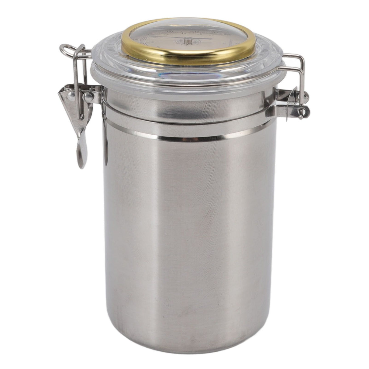 Cigar Jar Stainless Steel Silicone Ring with Hygrometer Waterproof Sealed Storage Jar for Home 96mmx173mm/3.8x6.8in