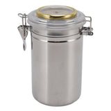 Cigar Jar Stainless Steel Silicone Ring with Hygrometer Waterproof Sealed Storage Jar for Home 96mmx173mm/3.8x6.8in