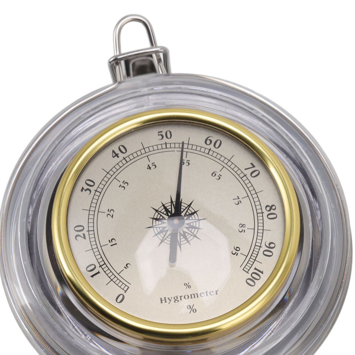 Cigar Jar Stainless Steel Silicone Ring with Hygrometer Waterproof Sealed Storage Jar for Home 96mmx173mm/3.8x6.8in