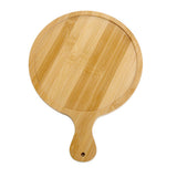 Bamboo Wood Pizza Tray Clear Texture Comfortable Hand Feeling Round Wooden Pizza Serving Plate 6in for 5in Pizzas