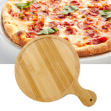 Bamboo Wood Pizza Tray Clear Texture Comfortable Hand Feeling Round Wooden Pizza Serving Plate 6in for 5in Pizzas