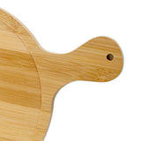 Bamboo Wood Pizza Tray Clear Texture Comfortable Hand Feeling Round Wooden Pizza Serving Plate 6in for 5in Pizzas - Close-Up Angle