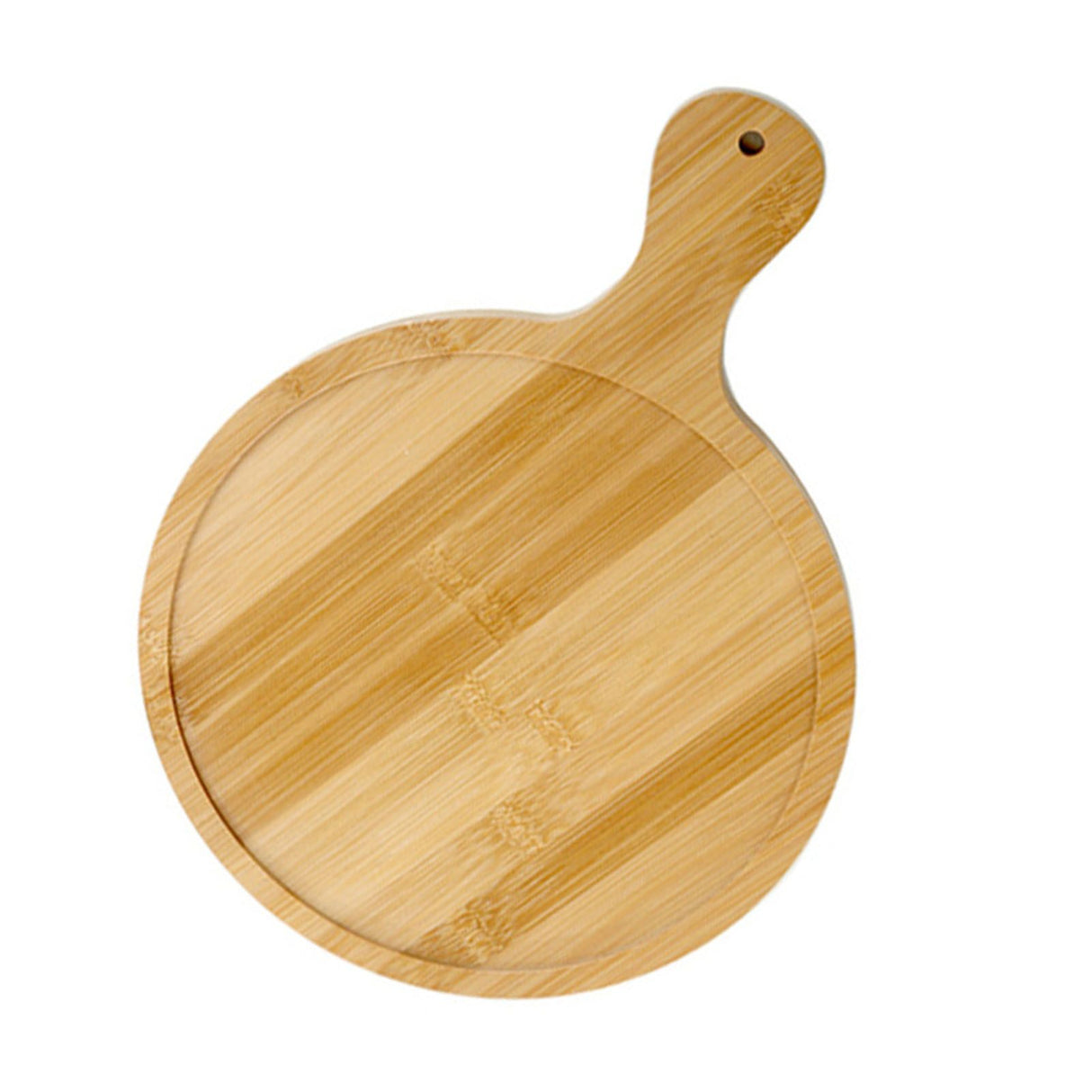 Bamboo Wood Pizza Tray Clear Texture Comfortable Hand Feeling Round Wooden Pizza Serving Plate 6in for 5in Pizzas