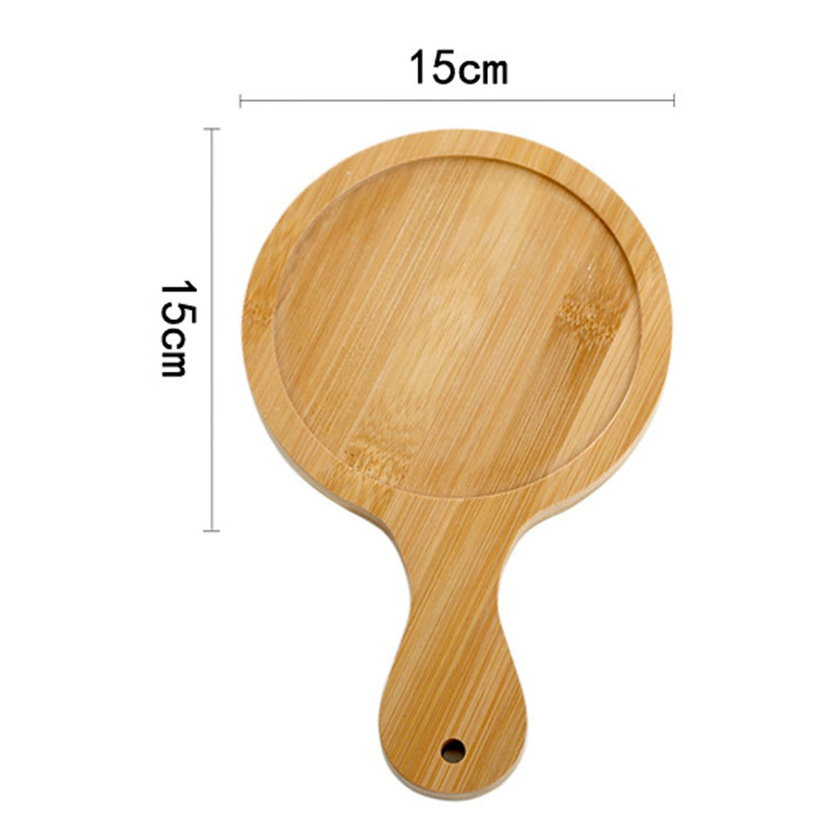 Bamboo Wood Pizza Tray Clear Texture Comfortable Hand Feeling Round Wooden Pizza Serving Plate 6in for 5in Pizzas