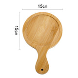Bamboo Wood Pizza Tray Clear Texture Comfortable Hand Feeling Round Wooden Pizza Serving Plate 6in for 5in Pizzas