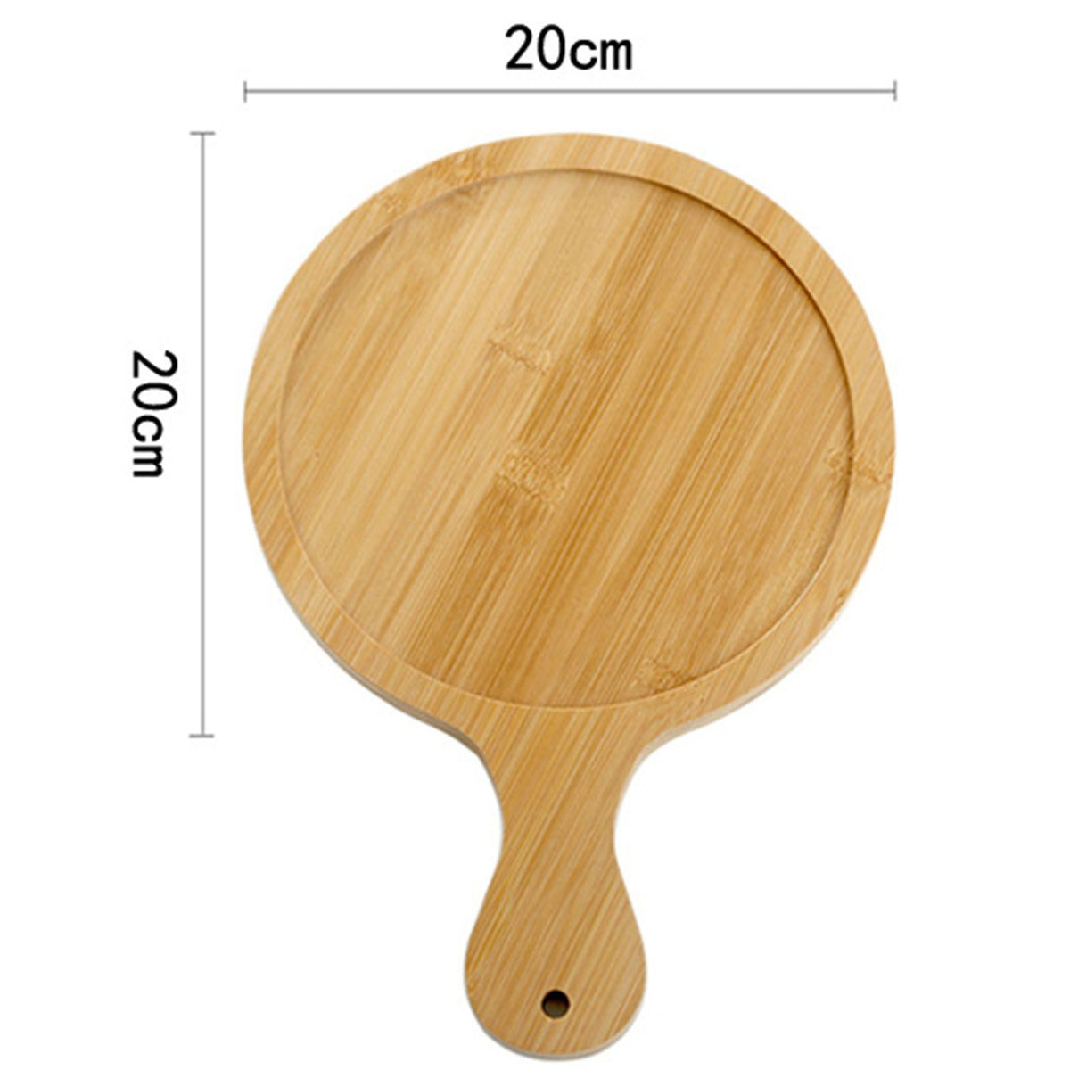 Bamboo Wood Pizza Tray Clear Texture Comfortable Hand Feeling Round Wooden Pizza Serving Plate 8in for 7in Pizzas