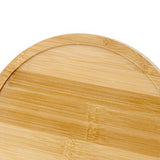 Bamboo Wood Pizza Tray Clear Texture Comfortable Hand Feeling Round Wooden Pizza Serving Plate 10in for 9in Pizzas - Low Angle
