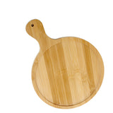 Bamboo Wood Pizza Tray Clear Texture Comfortable Hand Feeling Round Wooden Pizza Serving Plate 10in for 9in Pizzas