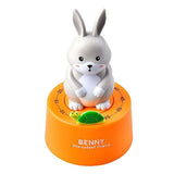 Cute Cartoon Animal Kitchen Mechanical Timer 60 Minute Visual Countdown Timer for Holiday Gifts Cooking Baking Study Sport Home Decoration RB713 Orange - Front View